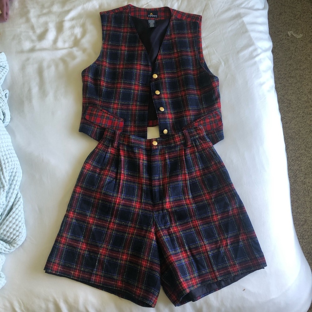 Vintage Liz Claiborne Sport shirt and vest set